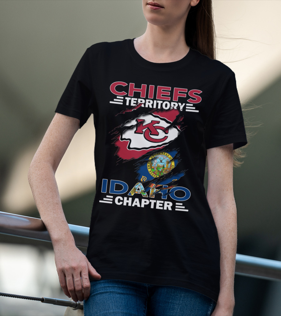 Chiefs Territory Idaho Chapter Kansas City Chiefs State Of Idaho Seal T-Shirt
