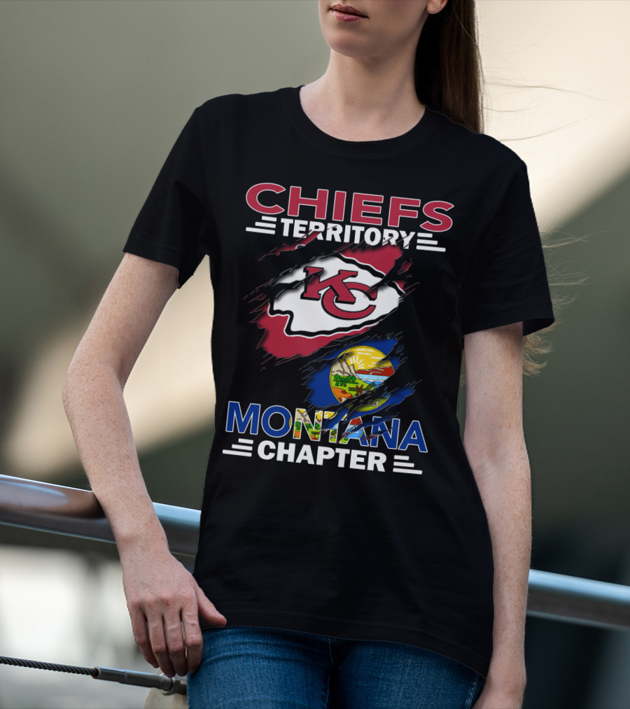 Chiefs Territory Montana Chapter KC Football Fans Edition T-Shirt