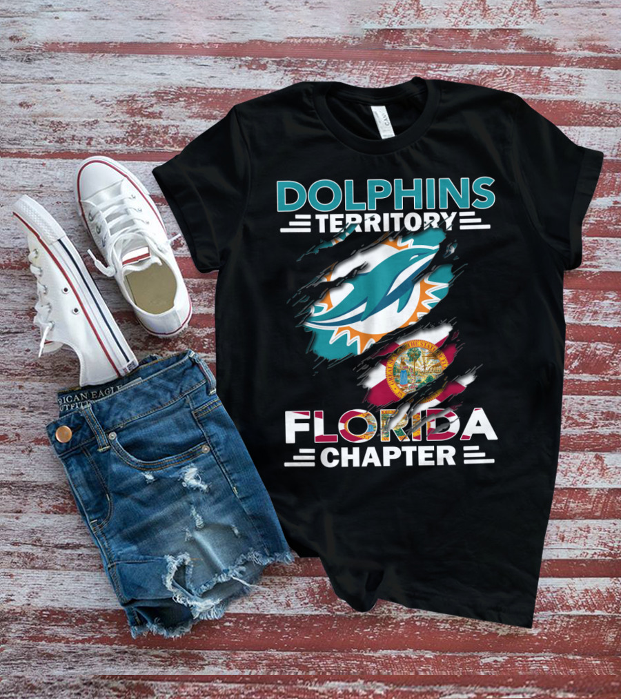 Miami Dolphins Territory Florida Chapter Rip Effect T-Shirt