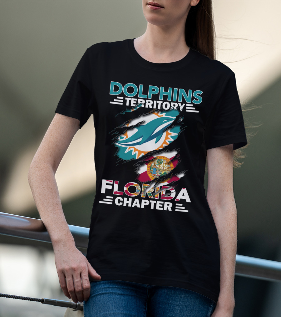 Miami Dolphins Territory Florida Chapter Rip Effect T-Shirt