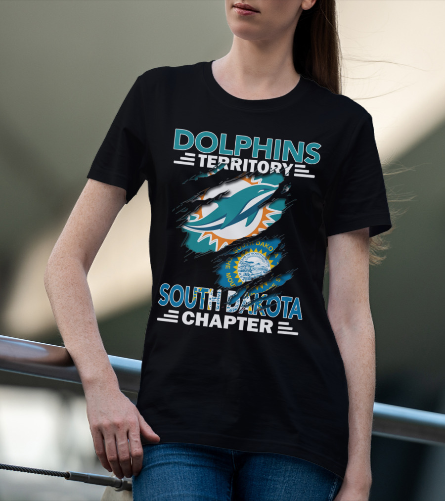 Dolphins Territory South Dakota Chapter Miami Dolphins Fan Club Association T-Shirt