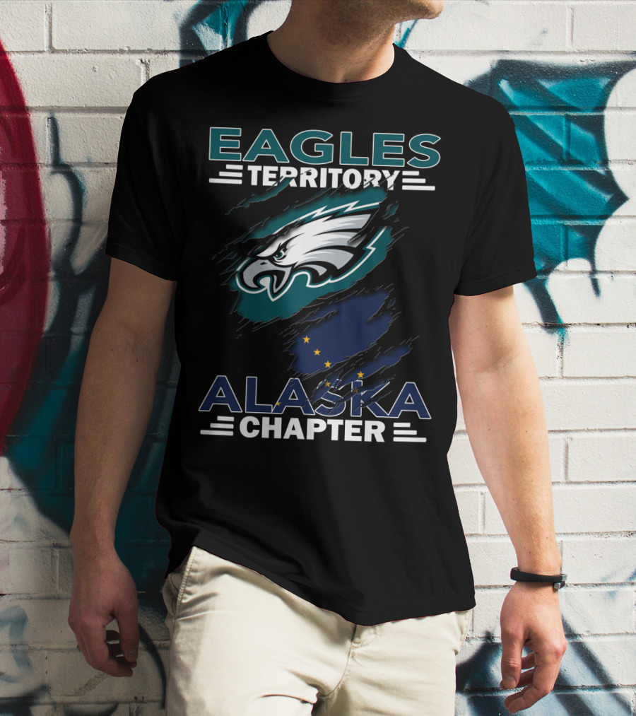 Eagles Territory Alaska Chapter Philadelphia Eagles Alaska State Flag T-Shirt
