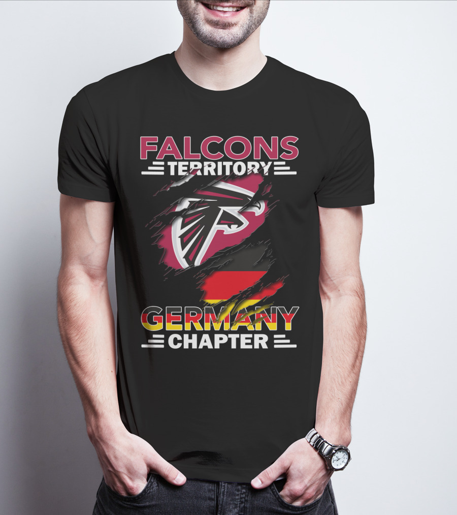 Falcons Territory Germany Chapter Logo With Flag Fusion T-Shirt
