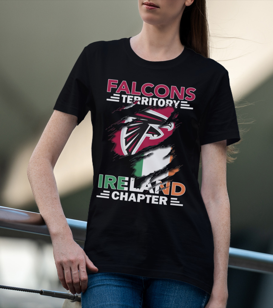 Falcons Territory Ireland Chapter Flag And Logo Emblem T-Shirt