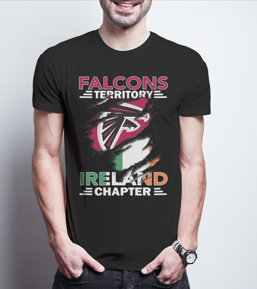 Falcons Territory Ireland Chapter Flag And Logo Emblem T-Shirt