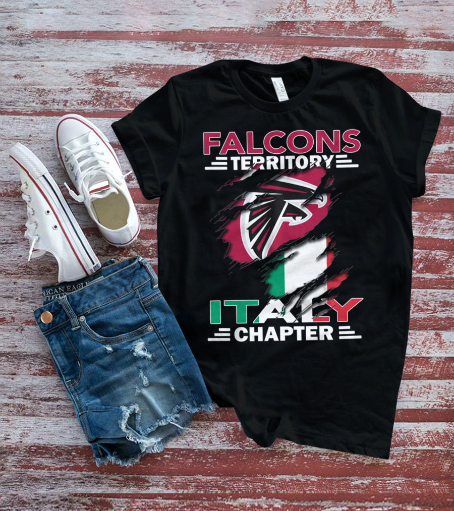 Falcons Territory Italy Chapter Atlanta Italy Flag T-Shirt