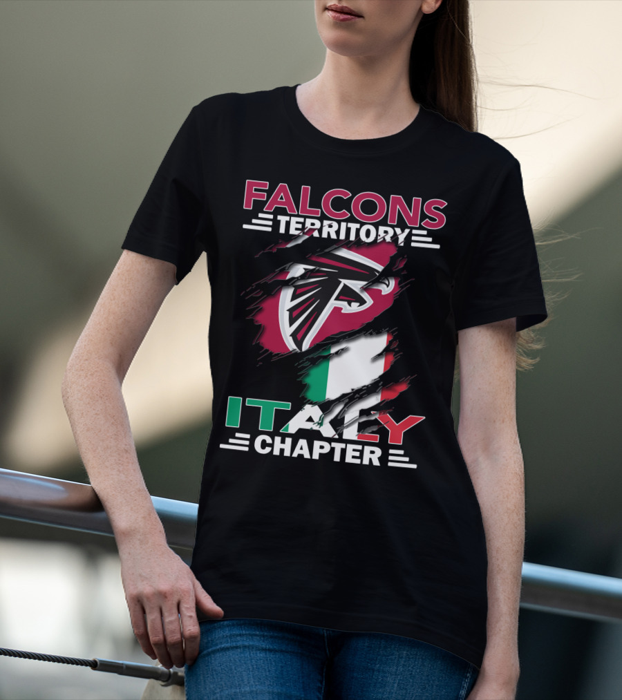 Falcons Territory Italy Chapter Atlanta Italy Flag T-Shirt