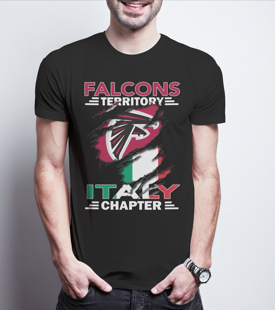 Falcons Territory Italy Chapter Atlanta Italy Flag T-Shirt