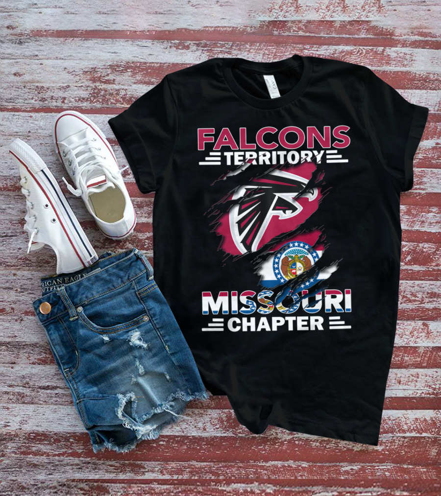 Falcons Territory Missouri Chapter Logo With State T-Shirt