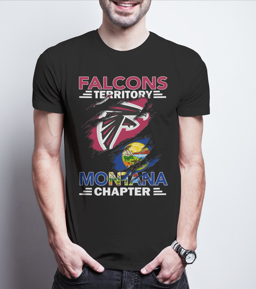 Falcons Territory Montana Chapter NFL Team Spirit Montana State Fan Club T-Shirt