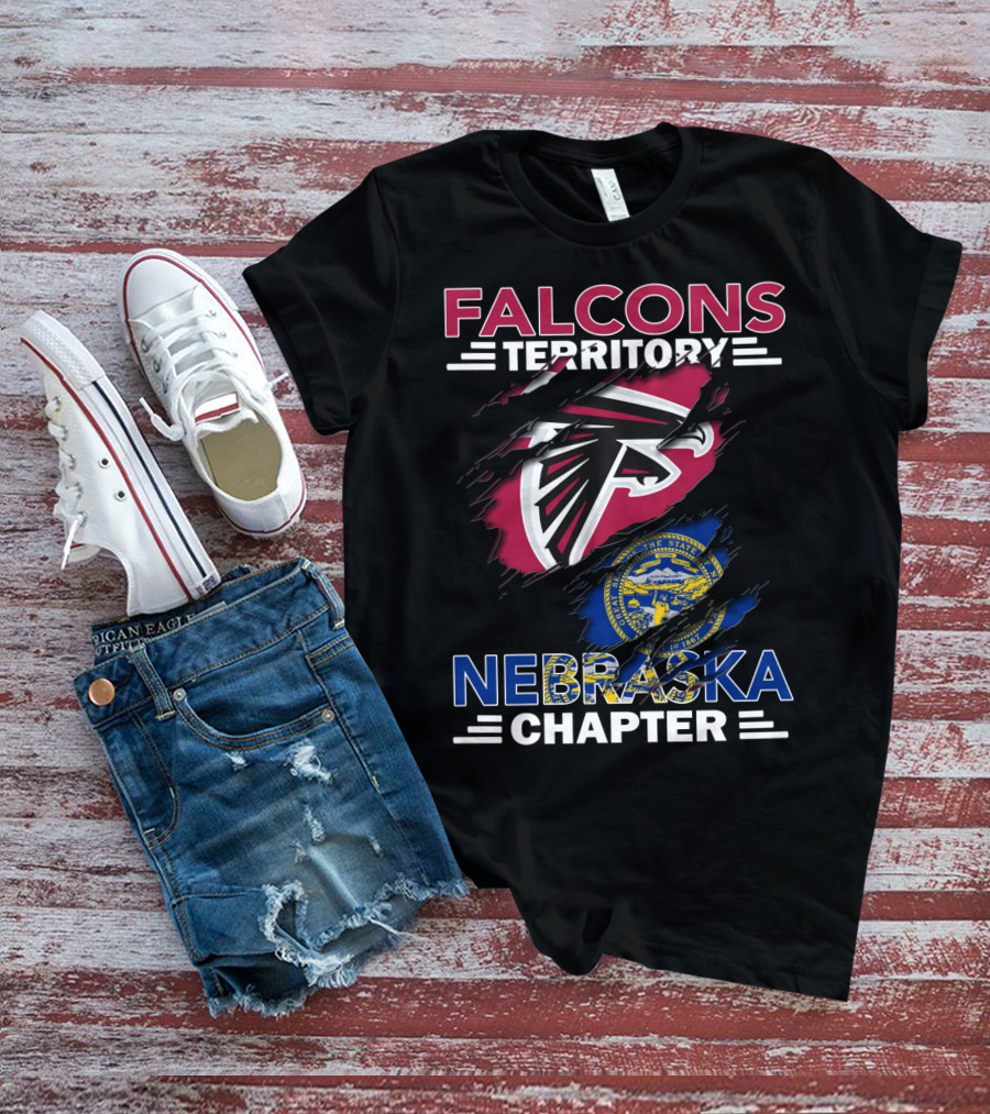 Falcons Territory Nebraska Chapter State Flag T-Shirt