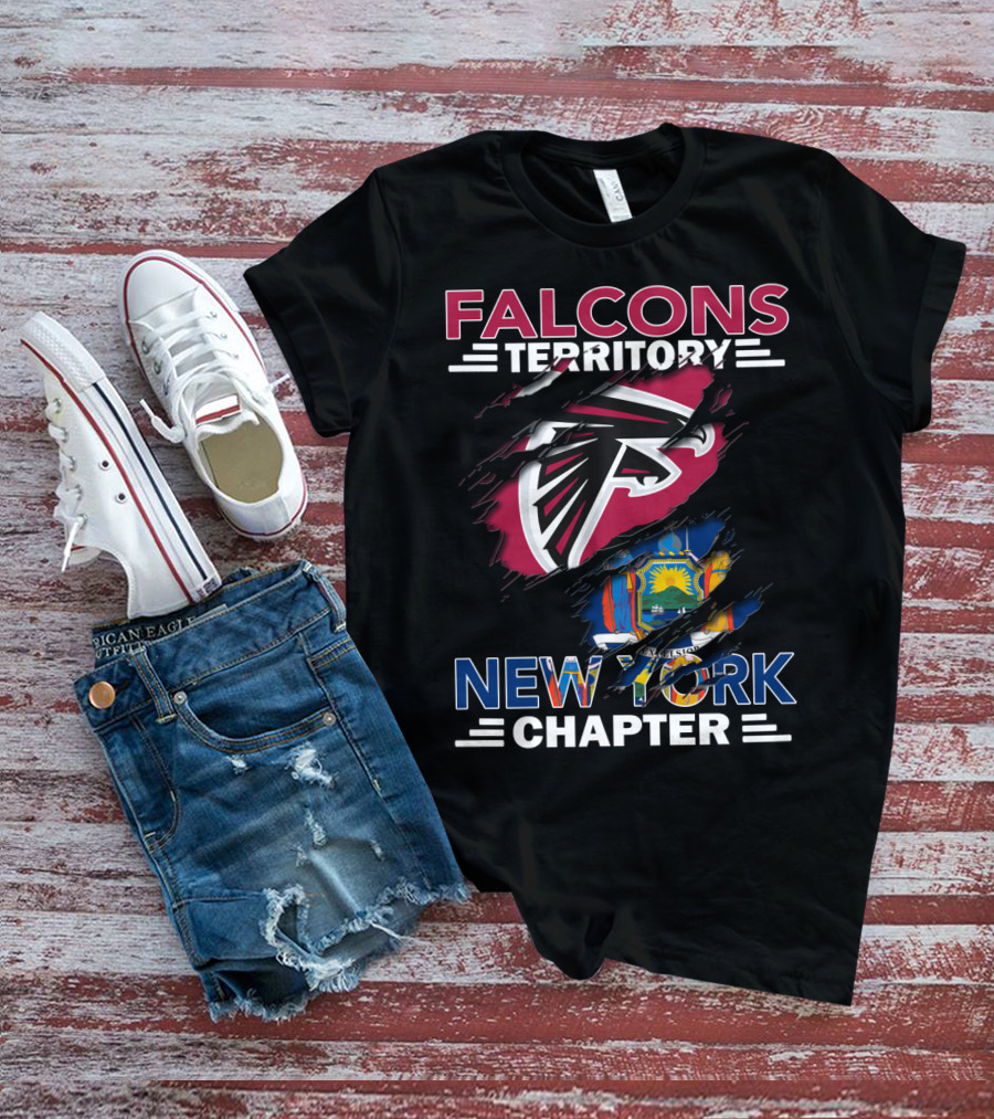 Falcons Territory New York Chapter Atlanta Football Fan Base Yankees T-Shirt