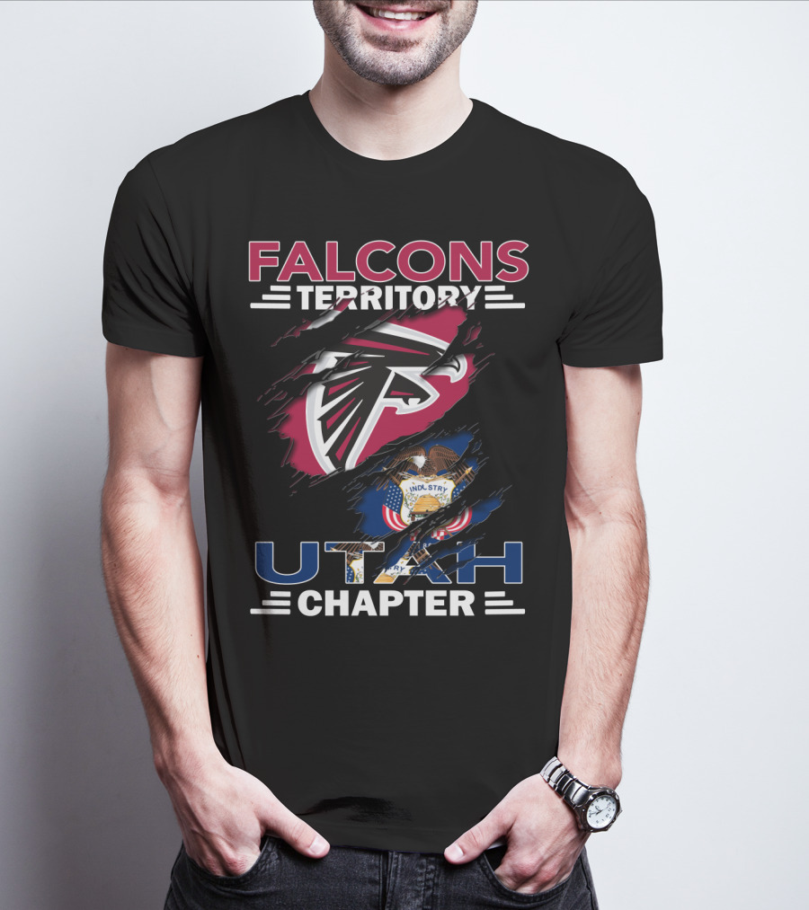 Falcons Territory Utah Chapter NFL Team Logo Fan Club T-Shirt