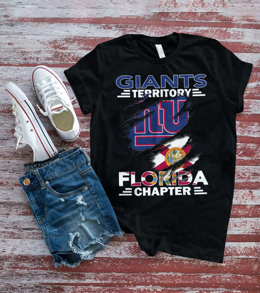 Giants Territory NY Logo Florida Chapter Flag T-Shirt