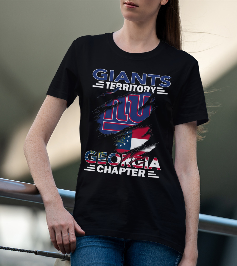 Giants Territory NY Logo Georgia Flag Chapter T-Shirt