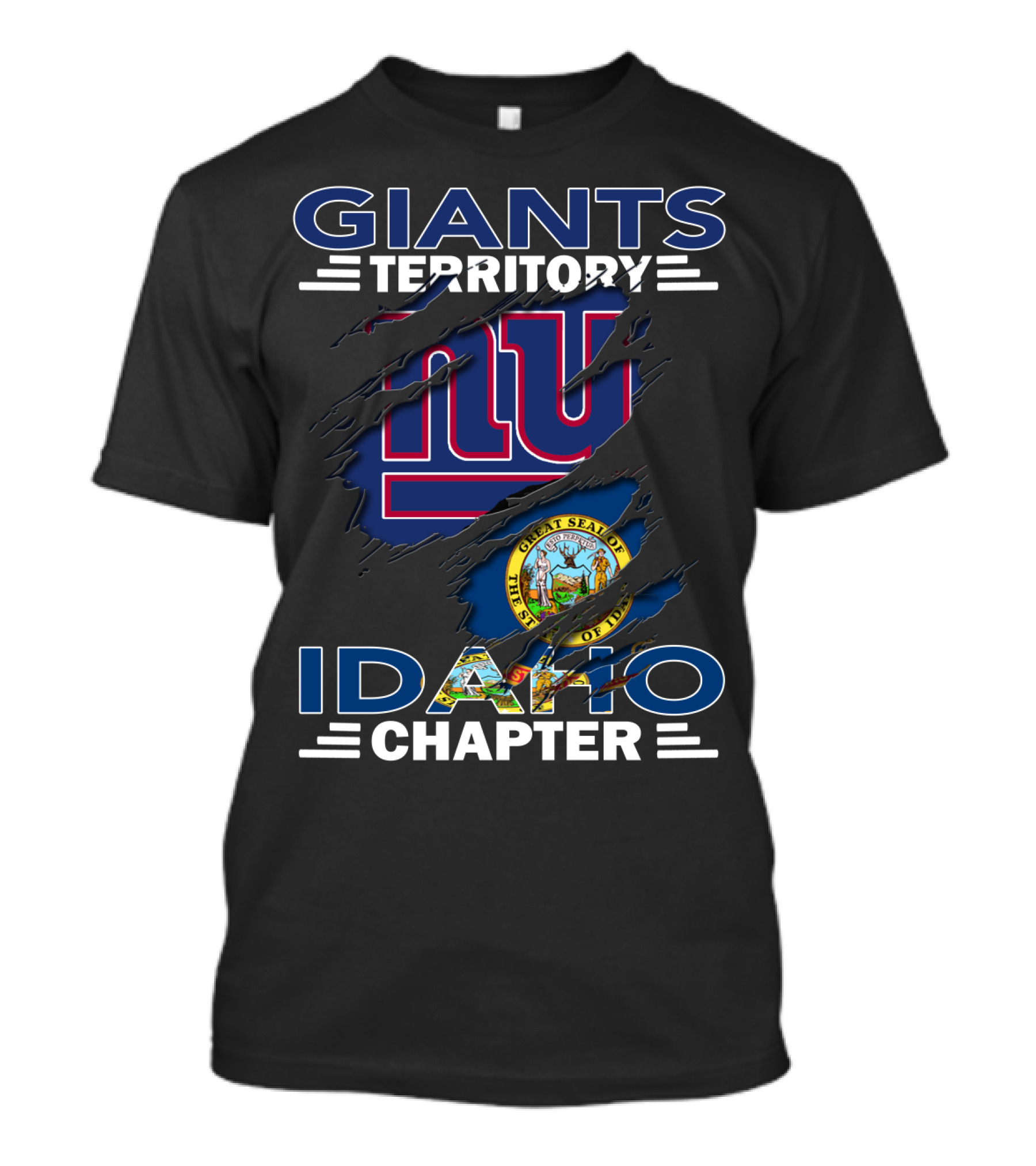 Idaho Chapter Giants Territory New York Giants State Seal T-Shirt