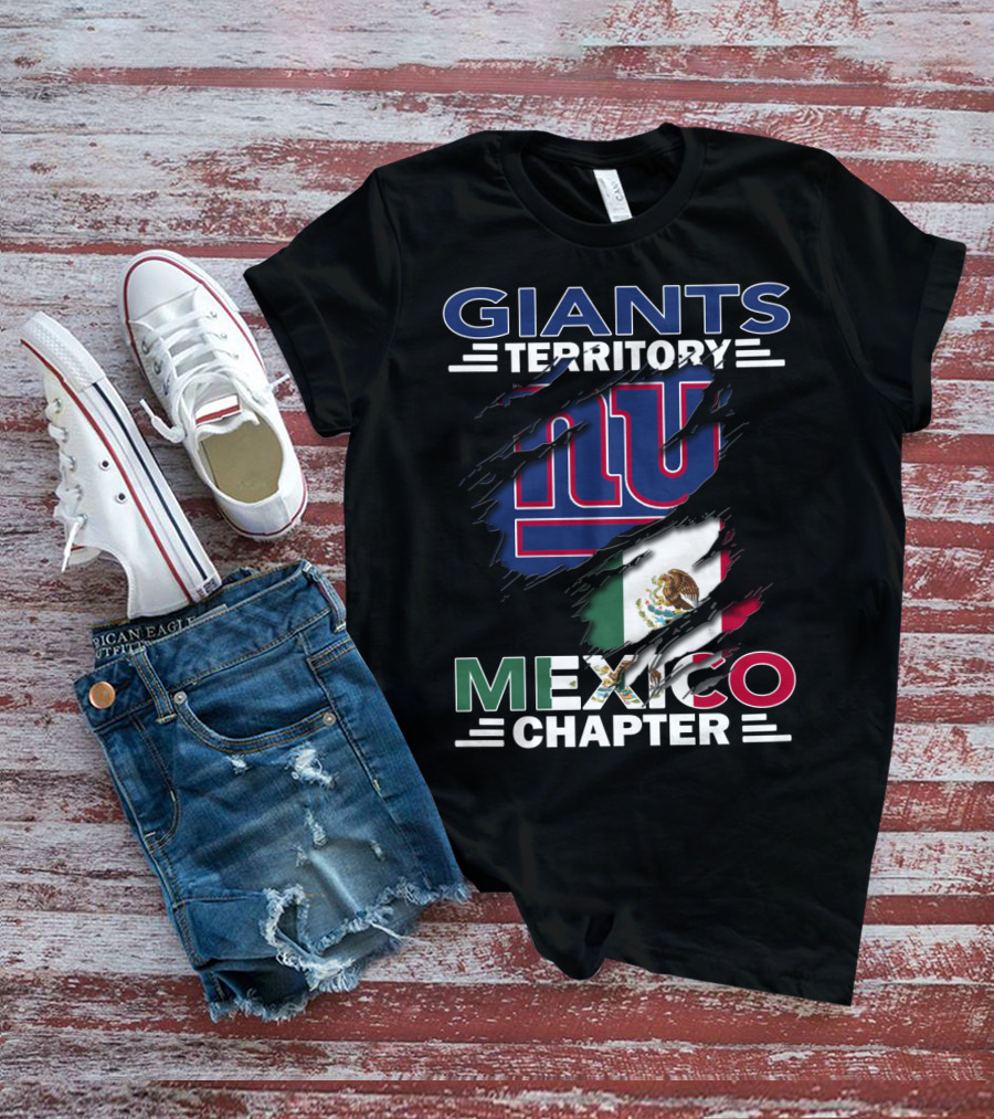 Giants Territory NY Logo Mexico Chapter Flag T-Shirt