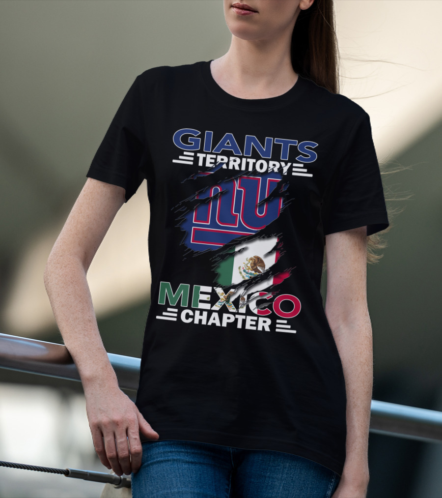 Giants Territory NY Logo Mexico Chapter Flag T-Shirt