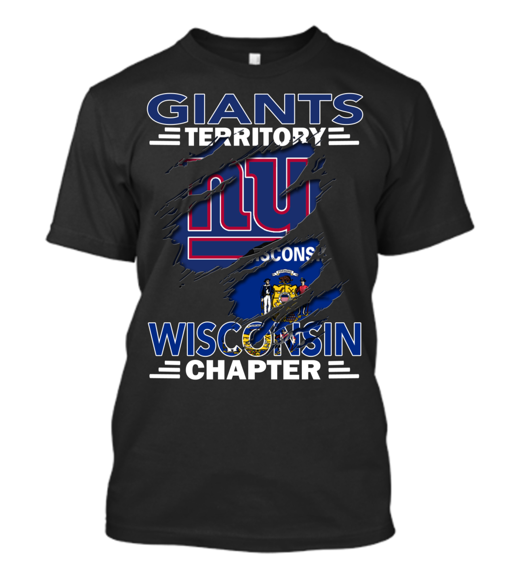 Giants Territory Wisconsin Chapter New York Football Fan T-Shirt