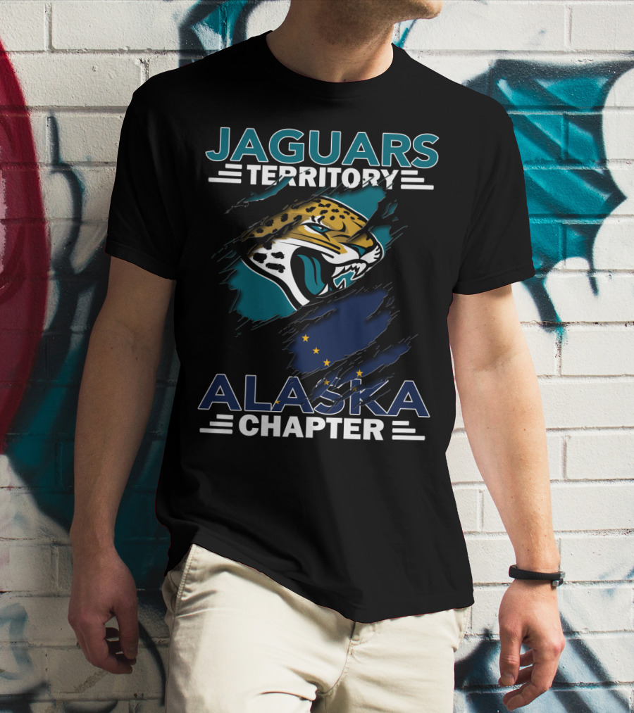 Jaguars Territory Alaska Chapter Big Cat With Claws And Stars T-Shirt