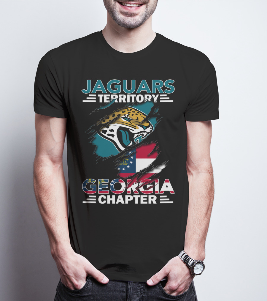 Jaguars Territory Georgia Chapter USA Flag Jaguar Head T-Shirt