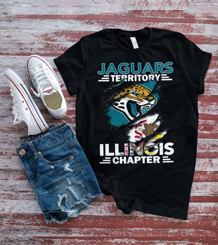 Jaguars Territory Illinois Chapter State Pride Roaring Mascot T-Shirt