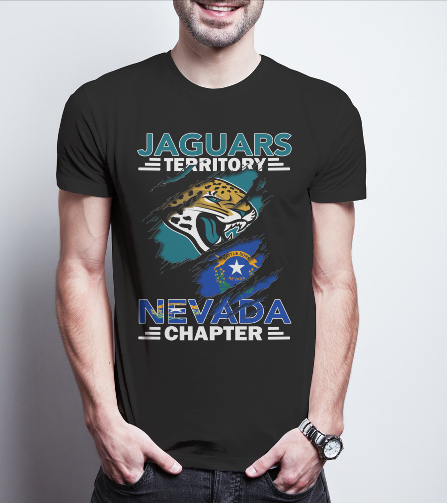 Jaguars Territory Nevada Chapter Battle Born Flag Emblem T-Shirt