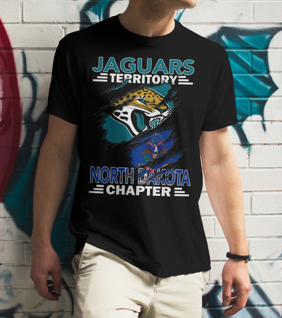 Jaguars Territory North Dakota Chapter Jaguars Logo And Flag T-Shirt