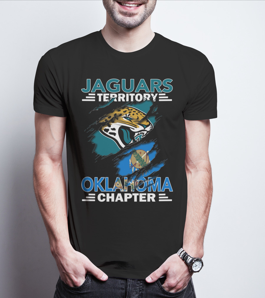 Jaguars Territory Oklahoma Chapter Logo With State Flag Emblem T-Shirt