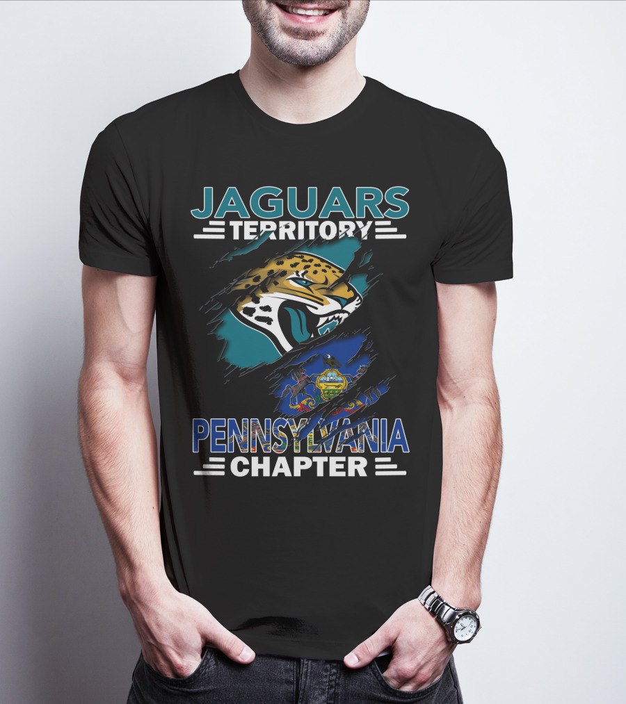 Jaguars Territory Pennsylvania Chapter Jaguars Logo State Flag T-Shirt