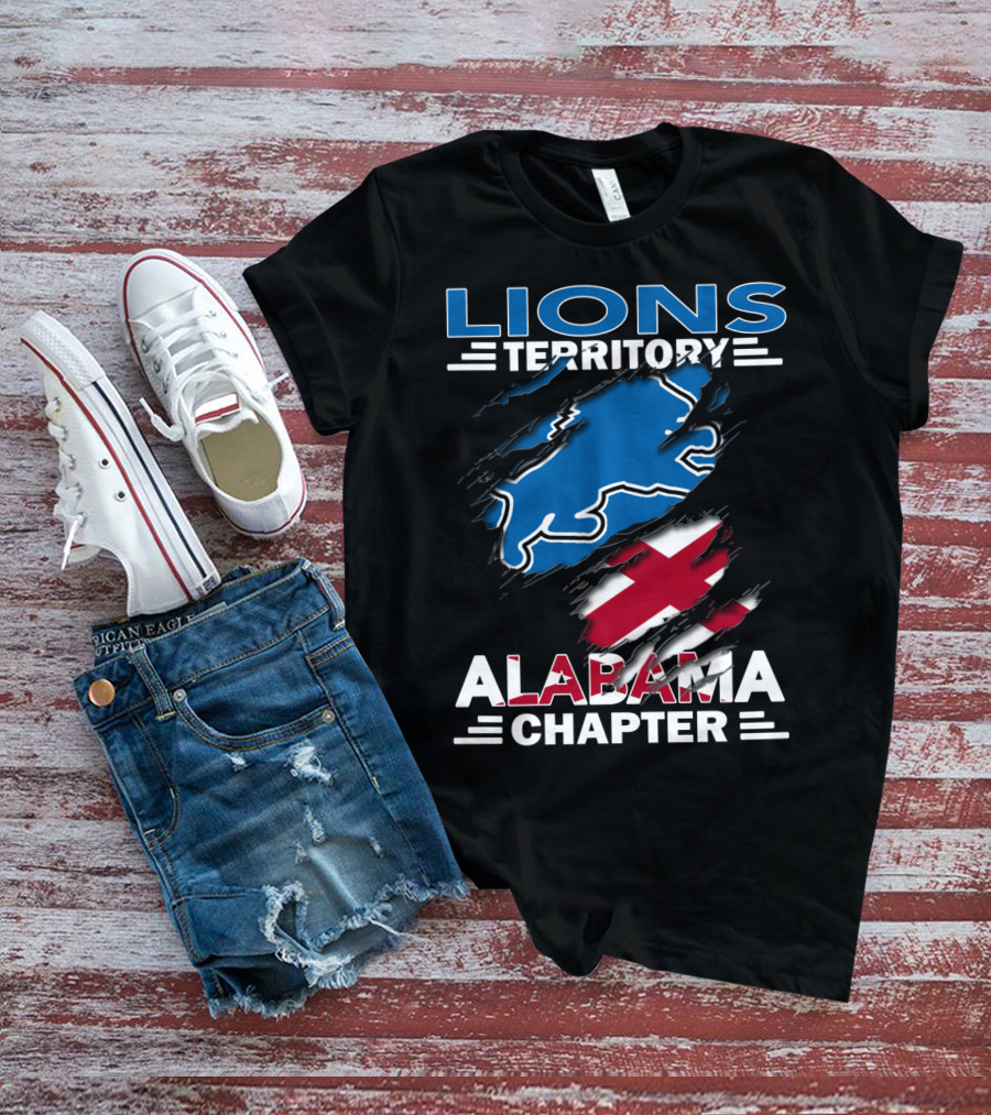 Lions Territory Alabama Chapter Blue And Red T-Shirt