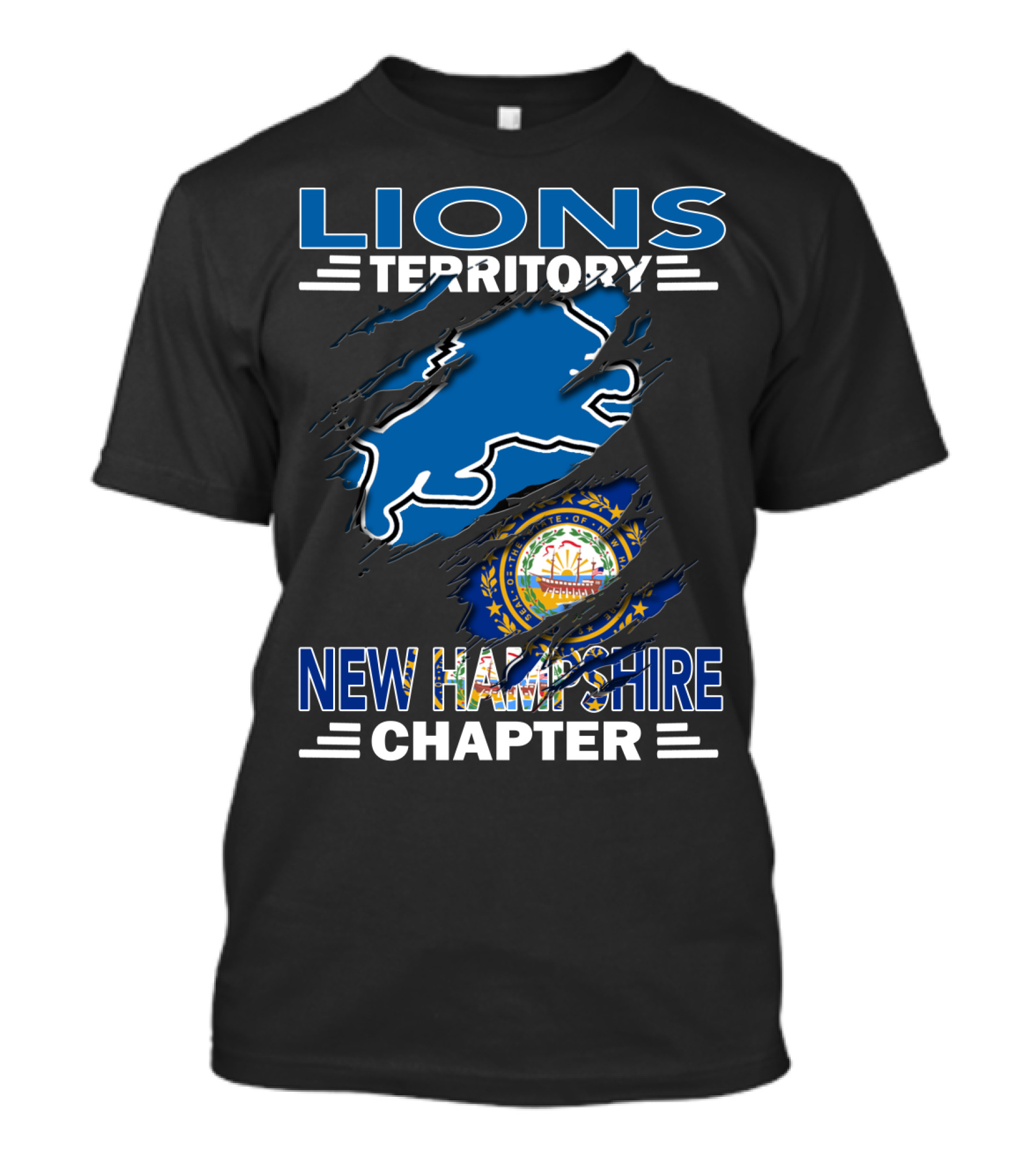Lions Territory New Hampshire Chapter State Emblem T-Shirt