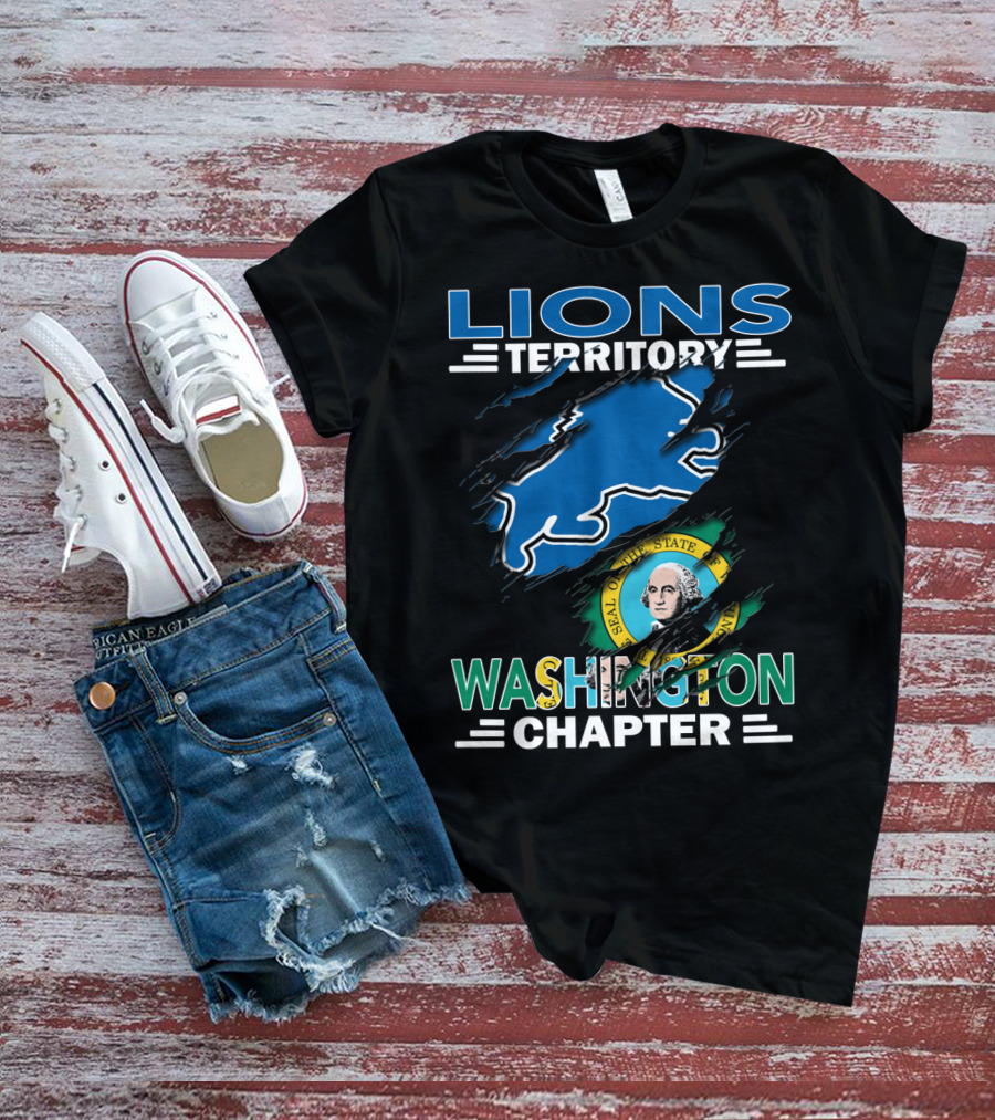 Lions Territory Washington Chapter Seal Of The State T-Shirt