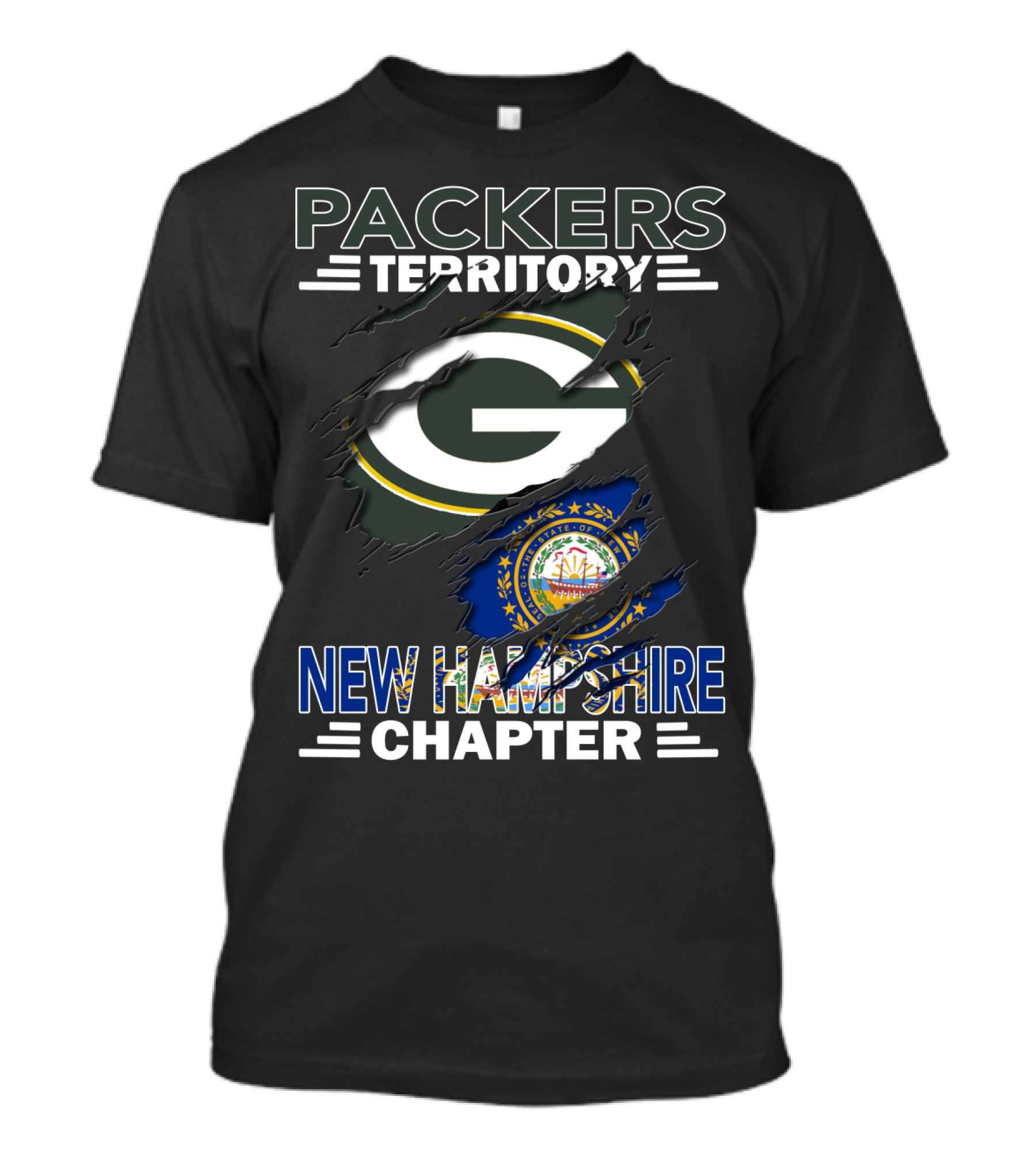 Packers Territory Green Bay New Hampshire Chapter Fan T-Shirt