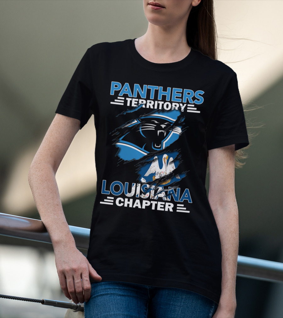 Panthers Territory Louisiana Chapter With Iconic Panther Logo And State T-Shirt