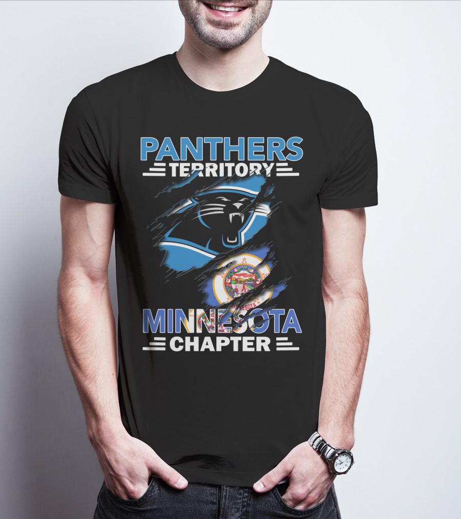 Panthers Territory Minnesota Chapter Flag And Logo Combination T-Shirt