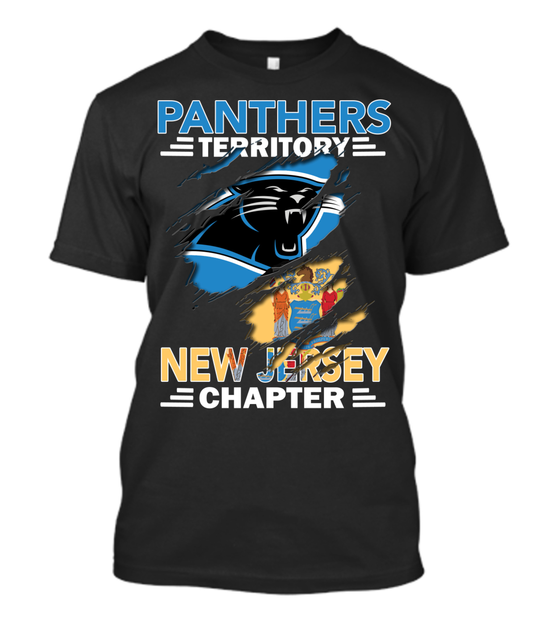 Panthers Territory New Jersey Chapter Logo And Seal Combo T-Shirt