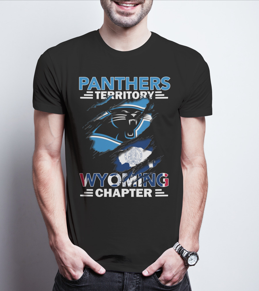 Panthers Territory Wyoming Chapter Logo With State And Team Symbol Combination T-Shirt