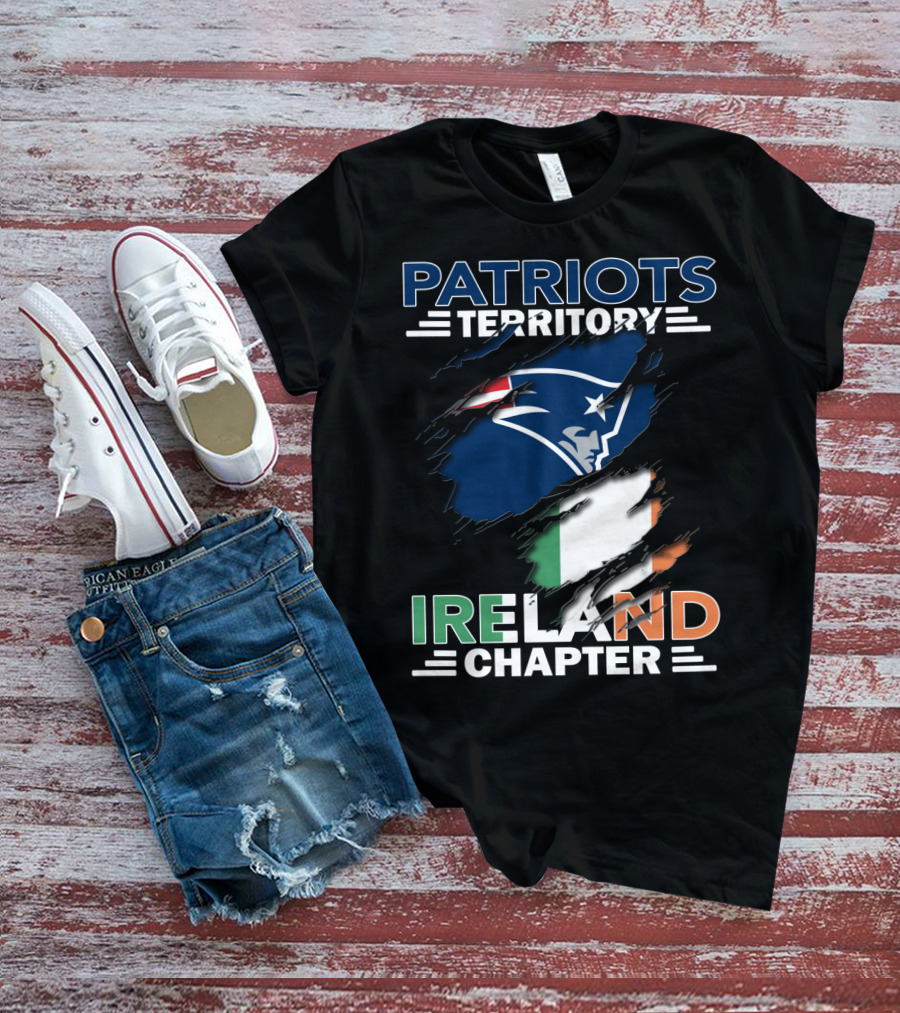 Patriots Territory Ireland Chapter New England Flag T-Shirt