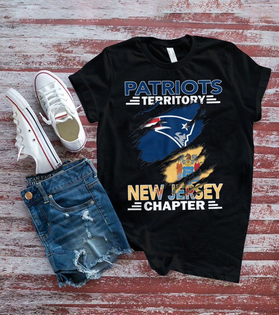 Patriots Territory New Jersey Chapter NFL Team Local Supporters T-Shirt