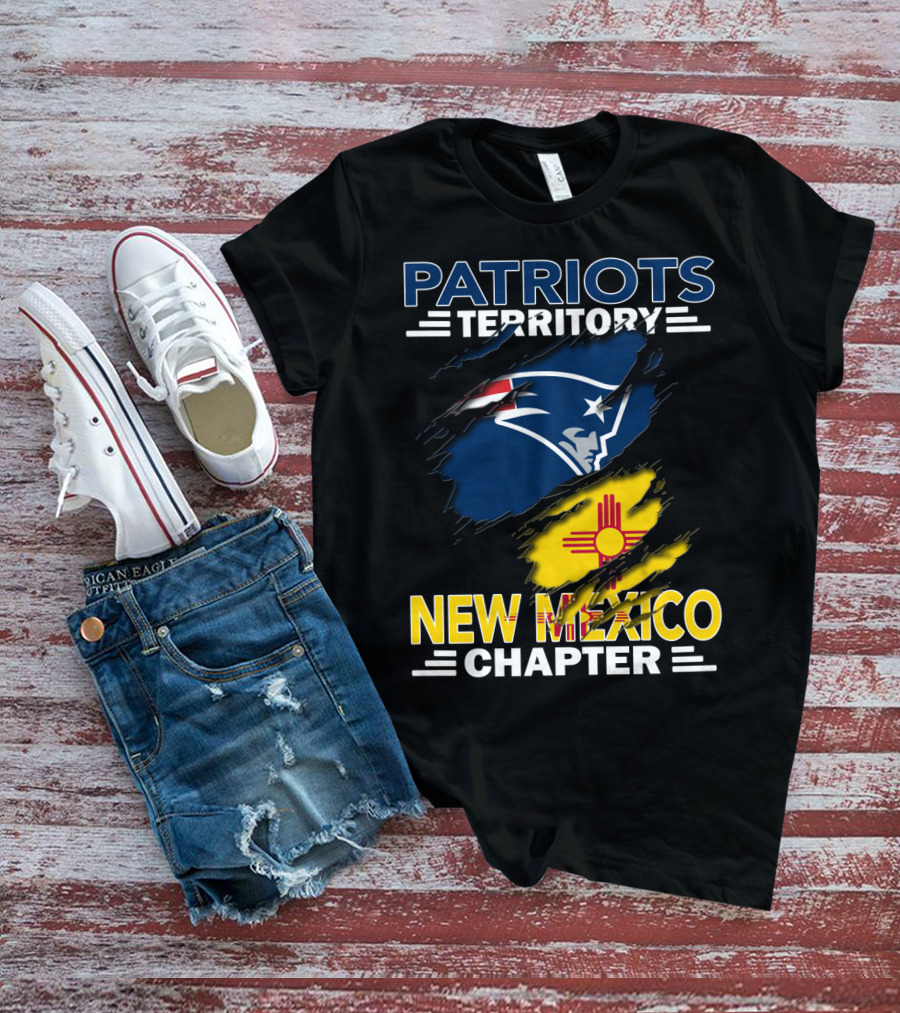 Patriots Territory New Mexico Chapter Patriots Head Logo And New Mexico Flag T-Shirt