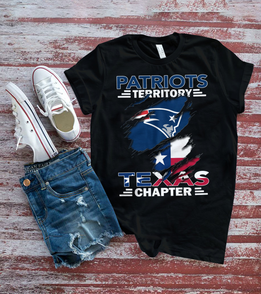 Patriots Territory Texas Chapter Ripped Flag T-Shirt