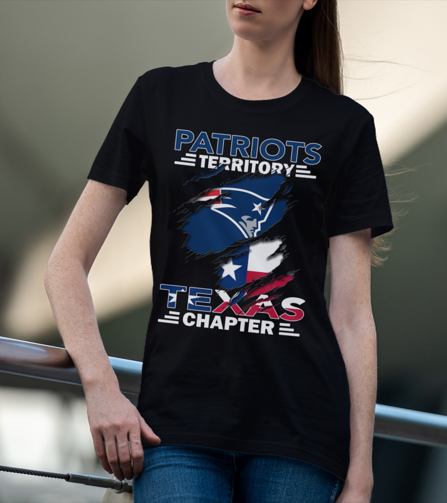 Patriots Territory Texas Chapter Ripped Flag T-Shirt