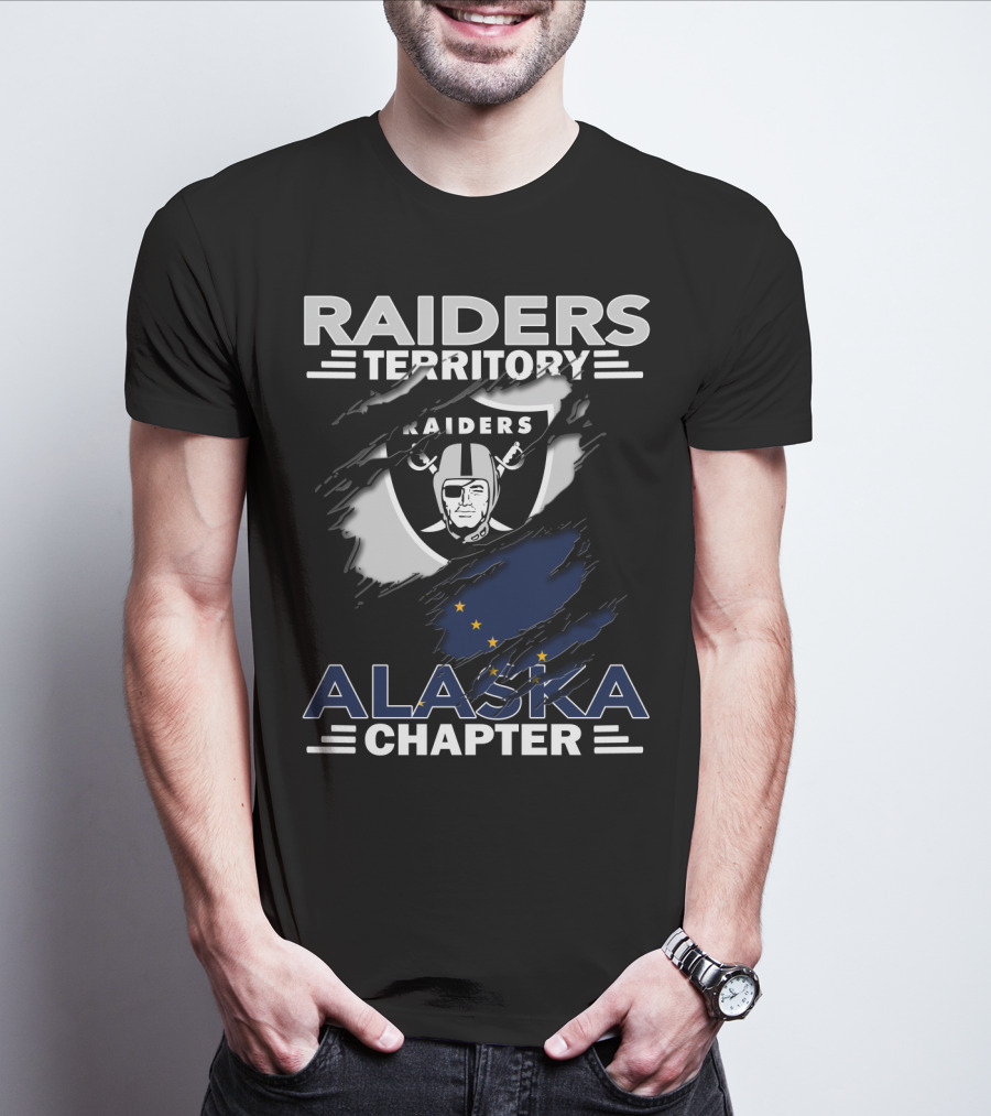 Raiders Territory Alaska Chapter Shield With Alaska Flag Integration T-Shirt