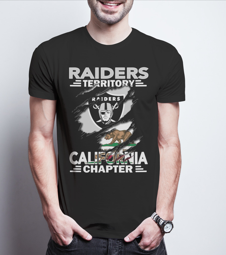Raiders Territory California Chapter Logo With Bear And Shield T-Shirt