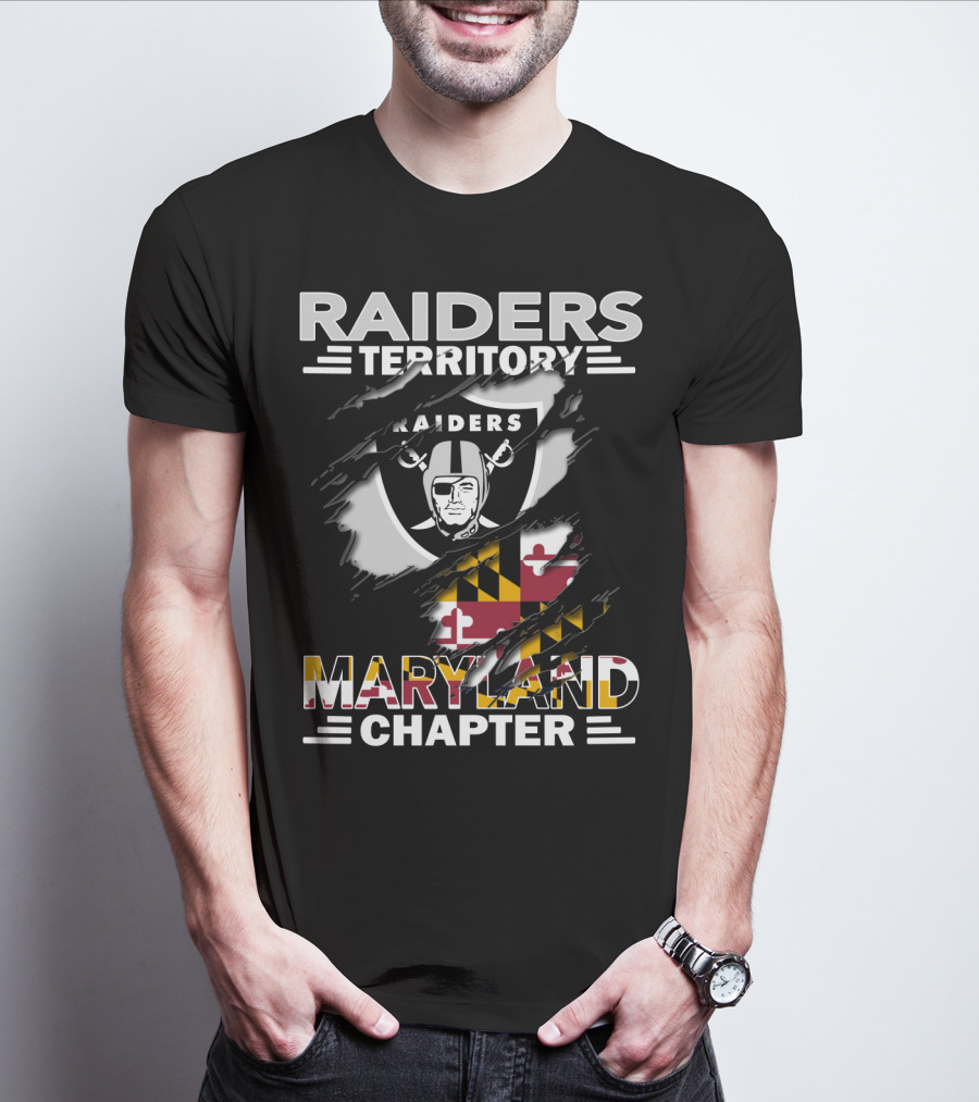 Raiders Territory Maryland Chapter Raiders Maryland Flag T-Shirt