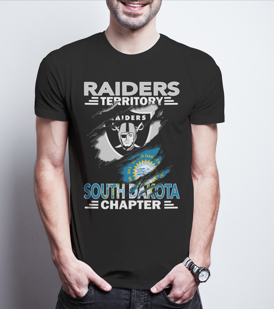 Raiders Territory South Dakota Chapter With Team Logo And State Seal T-Shirt