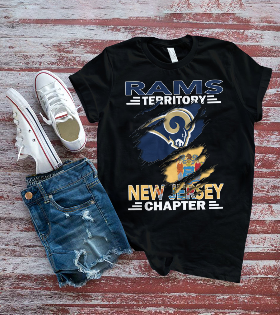 Rams Territory New Jersey Chapter Featuring Iconic Ram Logo And State Seal T-Shirt