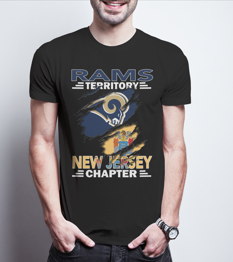 Rams Territory New Jersey Chapter Featuring Iconic Ram Logo And State Seal T-Shirt
