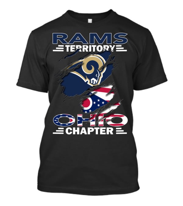 Rams Territory Ohio Chapter NFL Team Ohio Flag Fan Edition T-Shirt